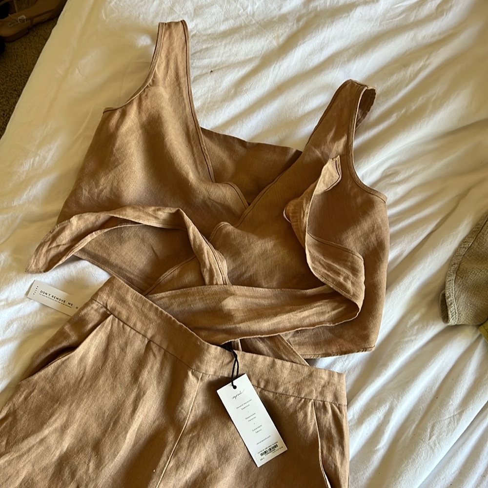 VETTA Tan Minimalist Jumpsuit Contemporary Design